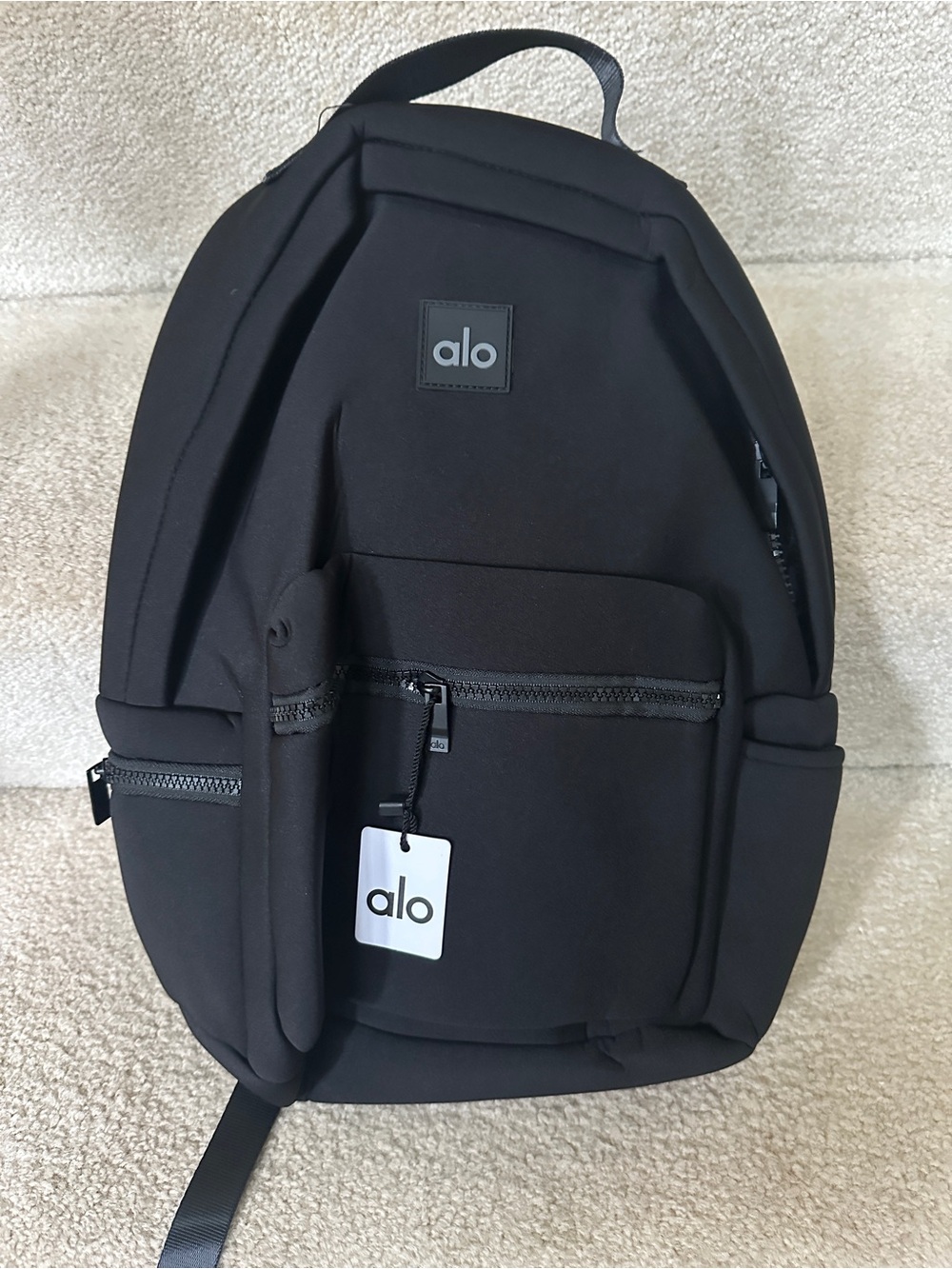 NWT ALO Yoga Stow Backpack - Black Neoprene